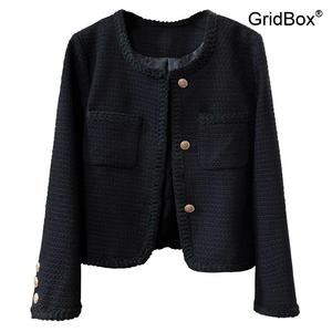 겨울 고급스러운 여성 크롭 정장자켓 단정한 듀오 디자인 가벼운 숏 정장 코트 GirdBo
