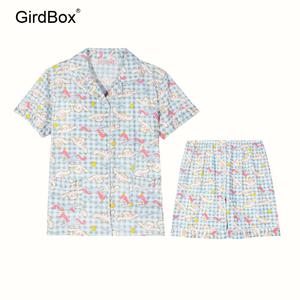 여름잠옷 여성 순면 쿠로미 GirdBox 반팔 파자마 세트 홈웨어