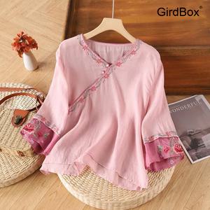 여름철릭원피스 GirdBox 생활한복 개량한복 면소재 반팔 데일리