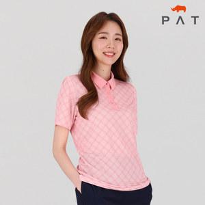 [PAT 여성] 체크프린트 제에리 티셔츠_1J45137