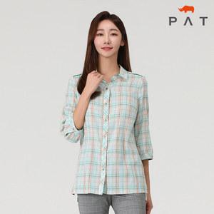 [PAT 여성] 체크 7부소매 셔츠_1H41536