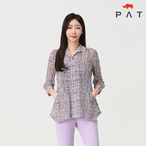 [PAT 여성] 메쉬 프린트 티블라우스_1J45501