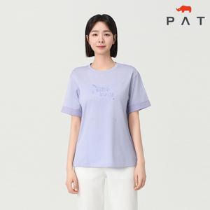 [PAT 여성] 코튼실켓 원포인트 소매턴업 티셔츠_1J45306