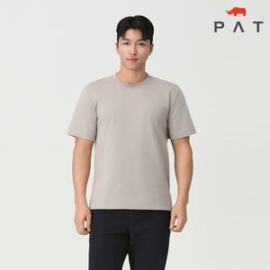[PAT 남성] 우븐 배색 라운드 티셔츠_QI35302