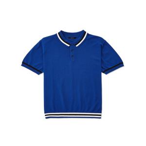 [DIEMS][GOLF] 블루 카라배색 니트 티셔츠-DCSGKLUB03