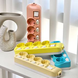 스마트파워탭 국산 파스텔 디자인 컬러 4구 멀티탭 / 45cm / 1.5m / 2.5m / 4.5m / 과