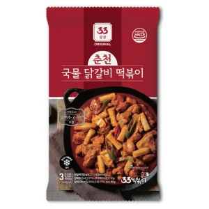 [33떡볶이] 춘천국물닭갈비떡볶이 (3인분 950g)1팩