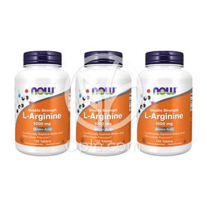 3개 나우푸드 더블 스트렝스 엘 L 아르기닌 1000 mg 120 타블렛