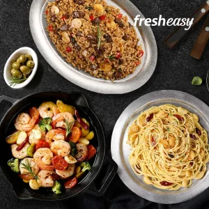 [프레시지] theEASY 감바스 300g + 갈릭치즈 파스타2인분 +최현석의 갈릭스테이크볶음