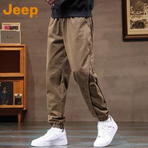 JEEP JEEP 남성 2025 봄 신상품 코튼 루즈핏 캐주얼 팬츠
