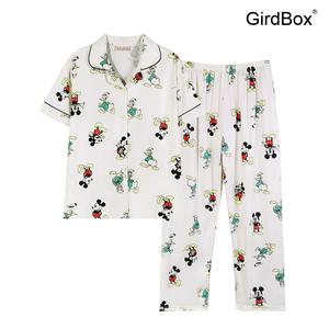 여름잠옷 여성잠옷 미키마우스 GirdBox 면파자마 홈웨어 세트