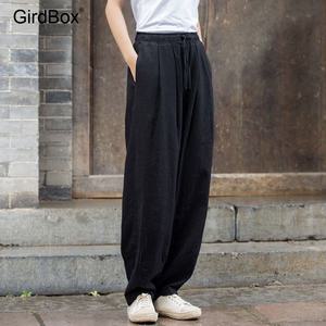 봄여름 개량한복 GirdBox 여성용 린넨 바지 허리치마 생활한복