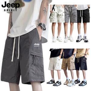 2장세트 원플러스원 지프JEEP SPIRIT 남녀공용 카고 반바지 2종 미니엄 팬츠 바지 커플