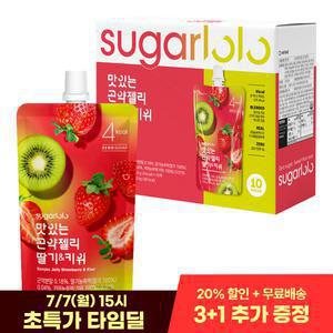 [인테이크] 슈가로로 무설탕 맛있는 곤약젤리 딸기키위 150g*10팩