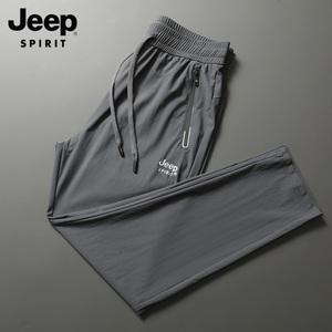 JEEP 지프 남자 여름 바지 슬랙스 시원한 쿨 아이스 밴딩 스판 빅사이즈
