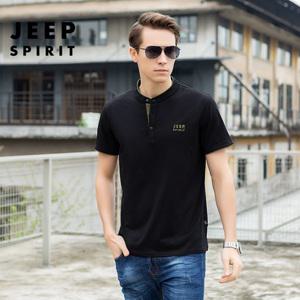 JEEP SPIRIT  여름 반팔티 V넥 루즈 대형 사이즈 남성 캐주얼 티셔츠