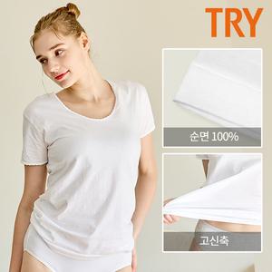 TRY 여성 순면 반팔런닝 2매세트