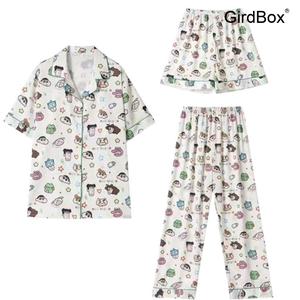 여름잠옷 짱구잠옷 GirdBox 여성 반팔 파자마 세트 냉감 홈웨어