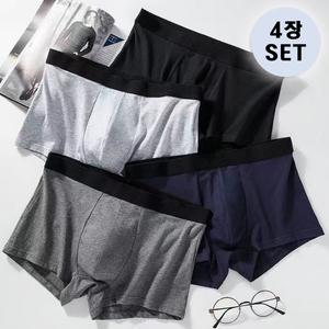 [4개세트] 남성 사각팬티 사각드로즈 남성팬티 사이즈95(4color)