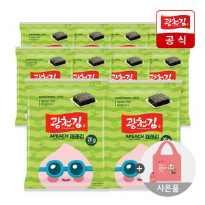 [광천김x카카오프렌즈] 전장김 20g x 10봉 + 장바구니