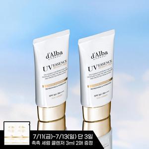 [달바][1+1+추가 16%] 100시간 보습 수퍼 모이스처 선크림 50ml(2개)+세럼 클렌저 3ml