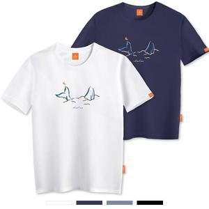 엘라모 클라우드씨 반팔 티셔츠 남녀공용 빅사이즈 S~4XL