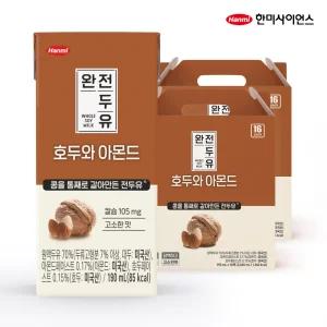 [혜택 11,960원] 한미 호두아몬드 두유 190ml, 32개 (16입 2박스)