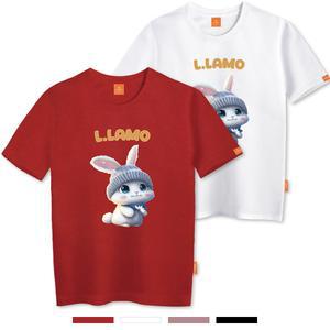 엘라모 라모래빗 반팔 티셔츠 남녀공용 빅사이즈 S~4XL