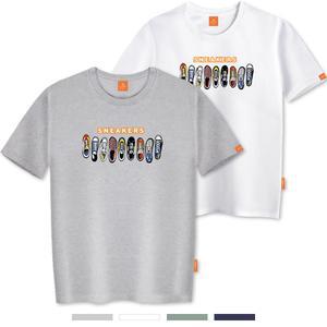 엘라모 스니커즈 반팔 티셔츠 남녀공용 빅사이즈 S~4XL