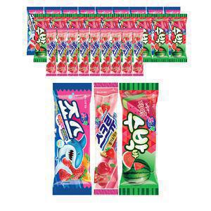 [슈팅냉동] 롯데웰푸드 스크류바, 80ml, 10개 + 죠스바, 80ml, 10개 + 수박바, 80ml,