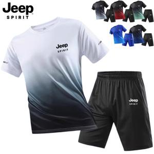 2장세트(총4pcs) 원플러스원 지프 JEEP SPIRIT 남녀공용 트레이닝 상하의 세트 통기성