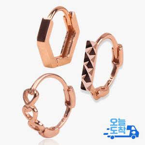 14K 미니 원터치 귀걸이 3종 모음