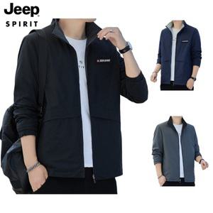 JEEP 남자 봄 여름 바람막이점퍼 리버시블 초경량 빅사이즈 작업복 등산복상의 아웃도