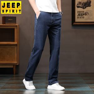 JEEP 지프 봄 여름 남성 얇은 청바지 시원한 작업복 데님팬츠