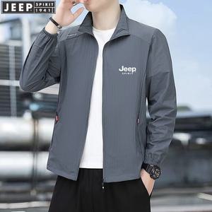 JEEP SPIRIT 자외선 차단 의류 남성용 여름용 느슨한 얇은 재킷