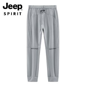 JEEP SPIRIT 남자 쿨 냉감 트레이닝 바지 여름 스트레치 캐주얼 팬츠