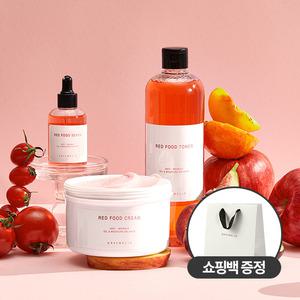 [쇼핑백증정] 레드푸드 모공탄력 3종SET (대용량 토너+세럼+크림)
