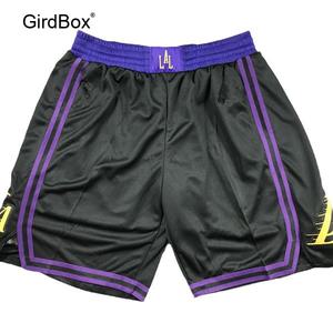 GirdBox 체육대회 반티 레이커스 블랙 도시 에디션 바스켓볼 반바지 퀵드라이 여름용