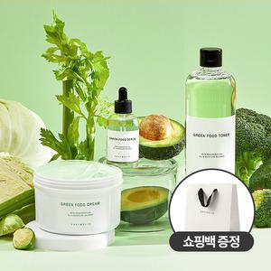 [쇼핑백증정] 그린푸드 수분진정 3종SET (대용량 토너+세럼+크림)