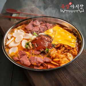 [소비기한:25.10.10][족발야시장] 더 푸짐한 부대찌개 1kg 대용량 1팩+1팩 (+라면사리