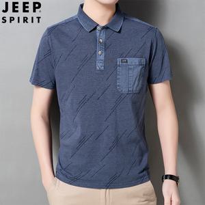 JEEP SPIRIT 캐주얼 여름 반팔 상쾌 남성 반팔 티셔츠