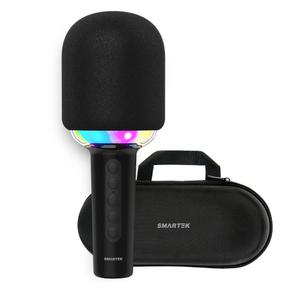 [ VIP 비밀가격 I 스마텍] 노래방 무선 블루투스 5.4 마이크 음성변조 RGB I 파우치포