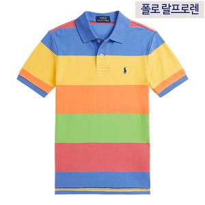 [미국정품발송][성인착용가능]폴로 랄프로렌  보이즈 멀티컬러 메쉬카라티
