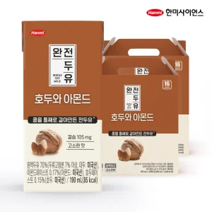 [혜택 11,960원]한미 호두아몬드 두유 190ml, 32개 (16입 2박스)