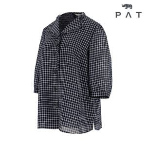 [PAT 여성] 프리미엄 오픈카라 체크 블라우스_1J42510