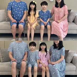 빅사이즈 냉감세트 여름잠옷/여성/원피스/남성/커플/아동/주니어/가족/파자마/홈웨어