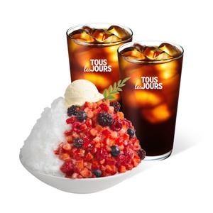 [뚜레쥬르] 와르르 베리베리 빙수 + 아메리카노2