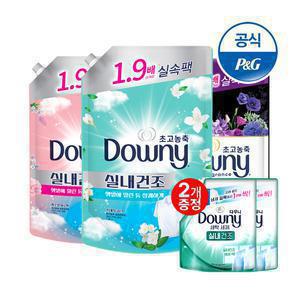 다우니 실내건조PLUS 초고농축 섬유유연제 1.35L 3개 모음 +200ml 2개