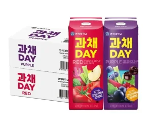 [최종 17,960]연세 과채데이 레드+퍼플 190mlx48