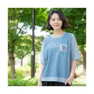 엄마옷 조이마담 T51690 패치포켓 배색 티셔츠 중년여성의류